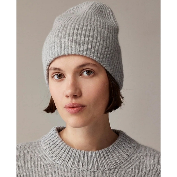 J.Crew Ribbed cashmere beanie - Picture 1 of 6